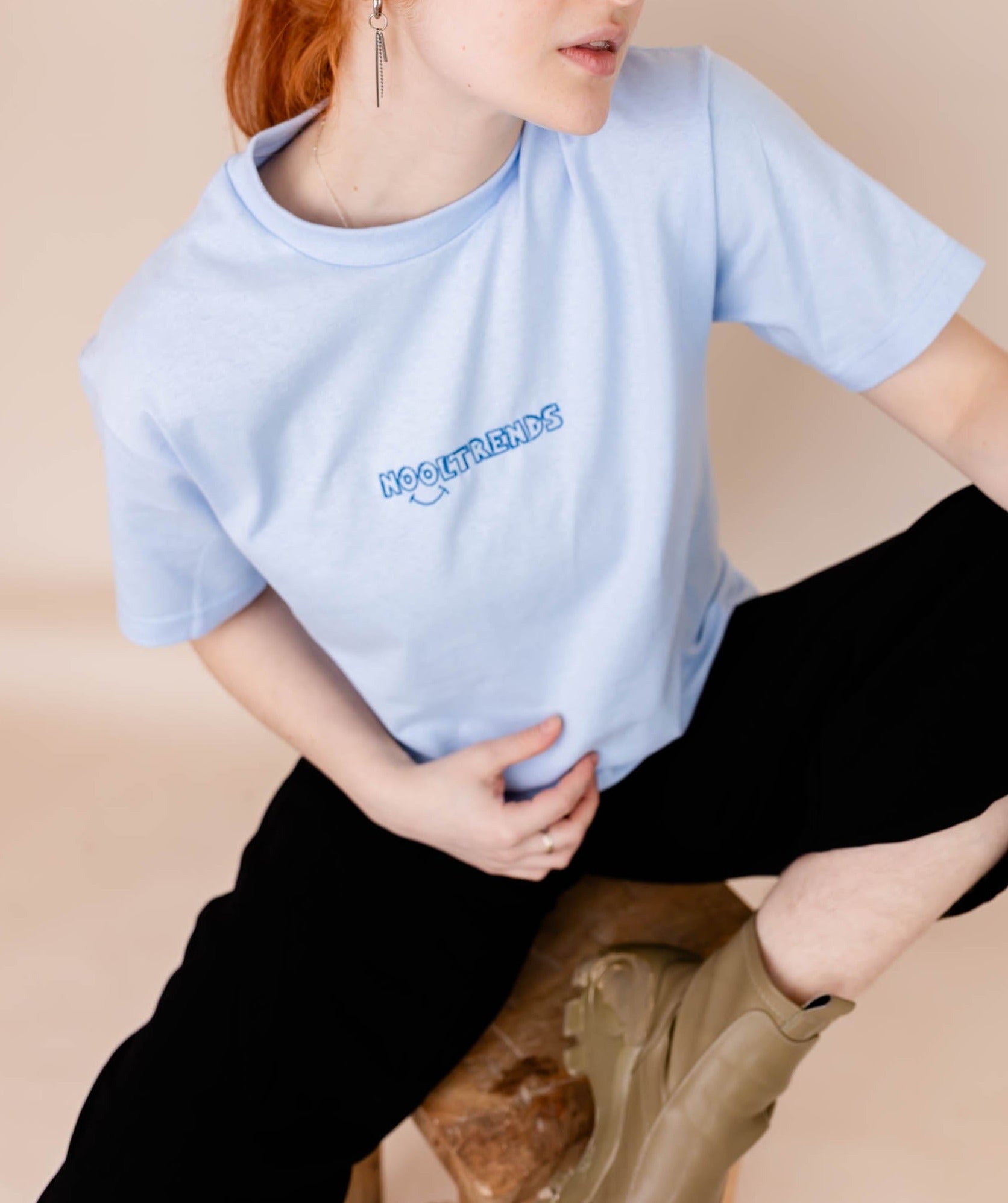 Nooltrends Light Blue Top - Premium  from NOOLTRENDS - Just £36! Shop now at NOOLTRENDS