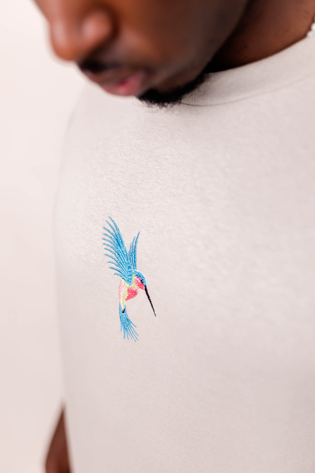 Humming Bird Embroidered T-shirt - Premium  from NOOLTRENDS - Just £34.99! Shop now at NOOLTRENDS