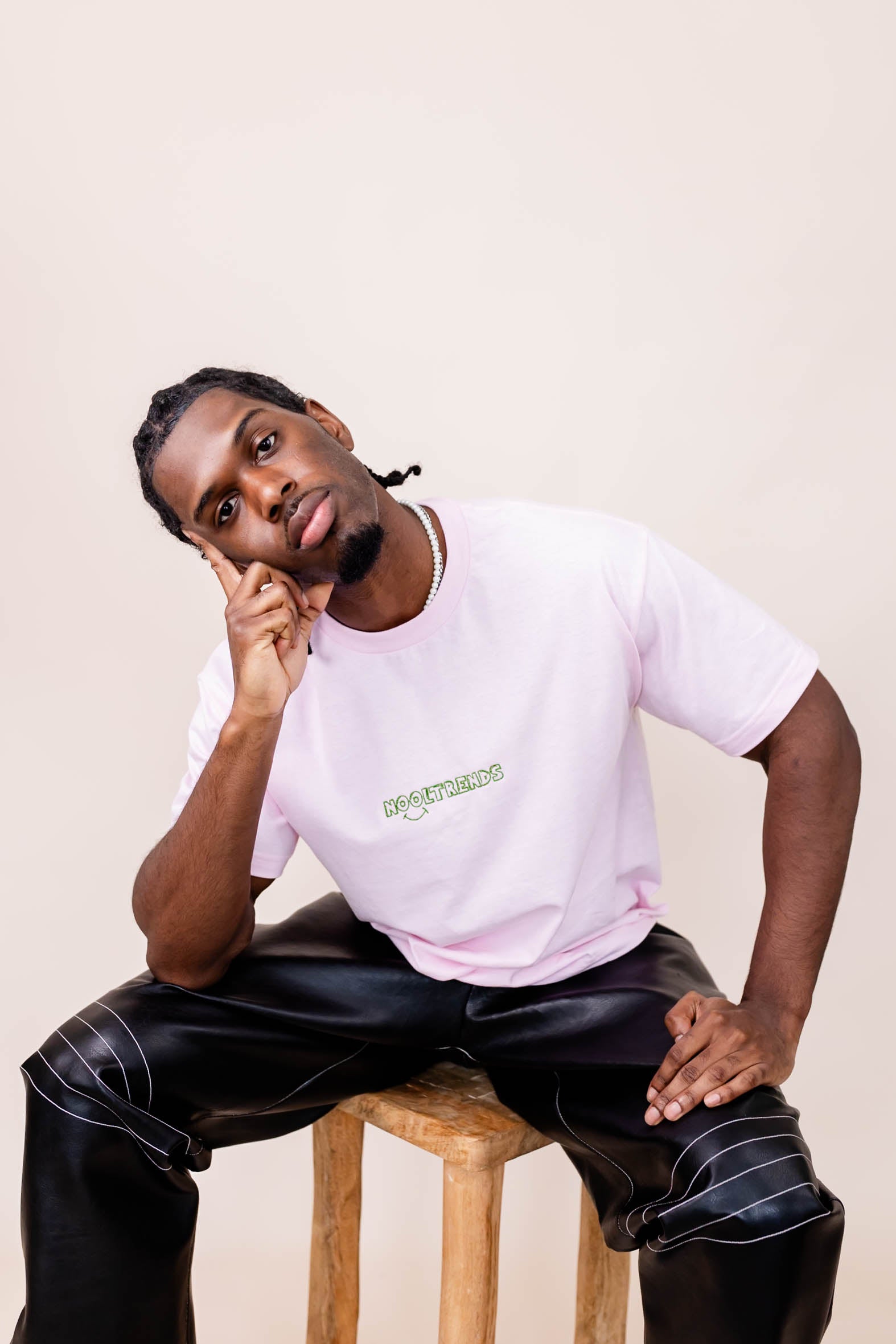 Nooltrends Light Pink T-shirt - Premium  from NOOLTRENDS - Just £36! Shop now at NOOLTRENDS