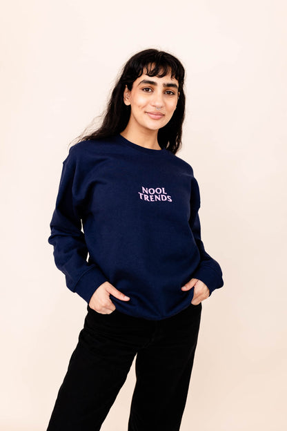 Nooltrends Sweatshirt | Navy Blue - Premium  from NOOLTRENDS - Just £42.99! Shop now at NOOLTRENDS