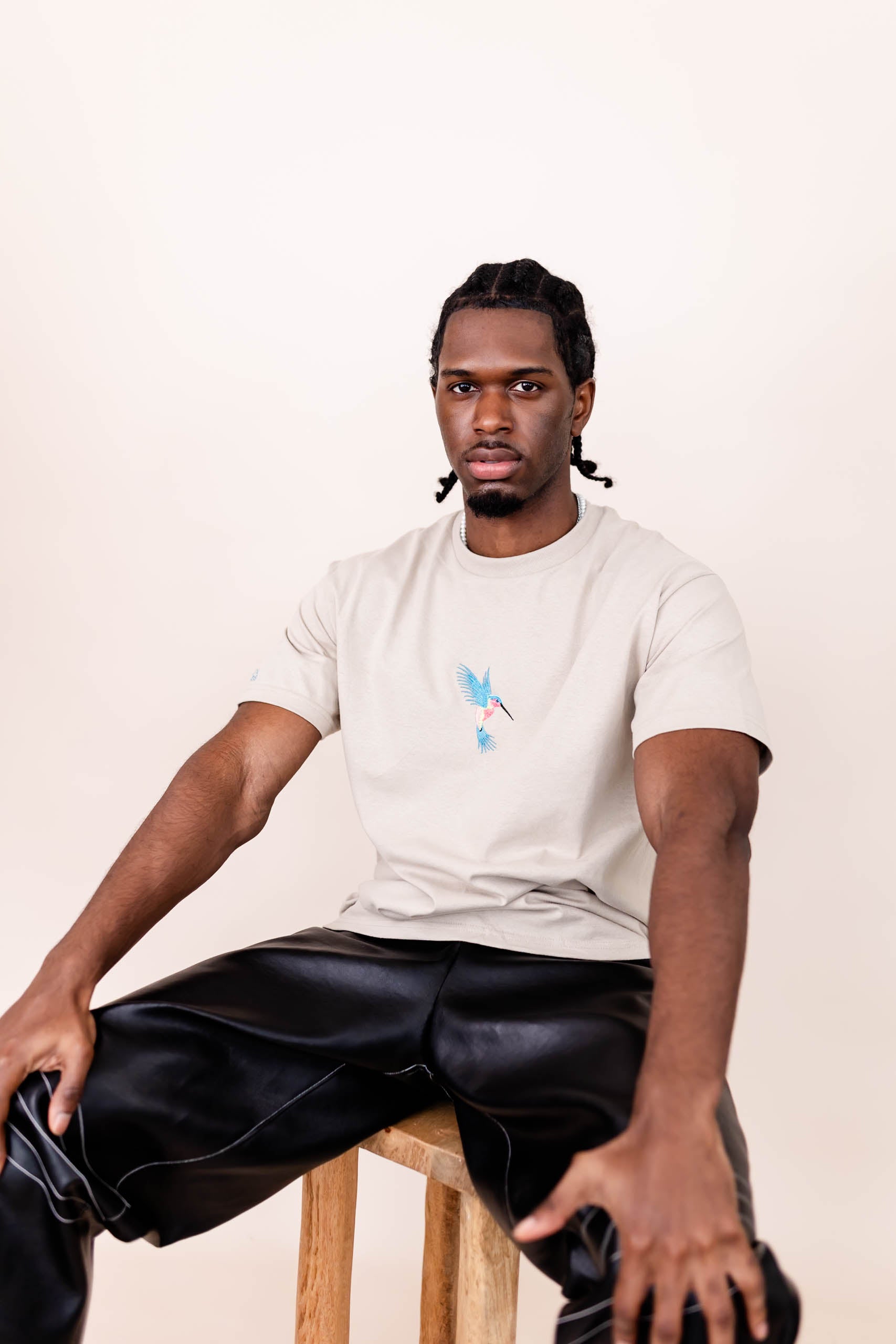 Humming Bird Embroidered T-shirt - Premium  from NOOLTRENDS - Just £34.99! Shop now at NOOLTRENDS