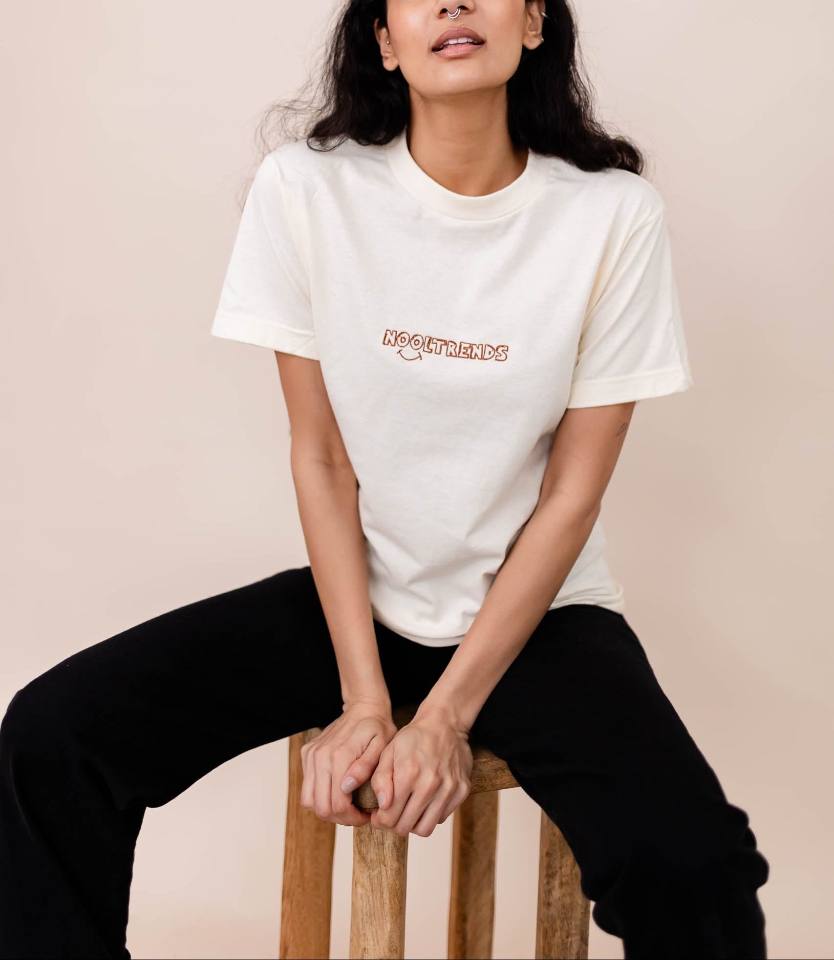 Nooltrends Cream T-shirt - Premium  from NOOLTRENDS - Just £36! Shop now at NOOLTRENDS