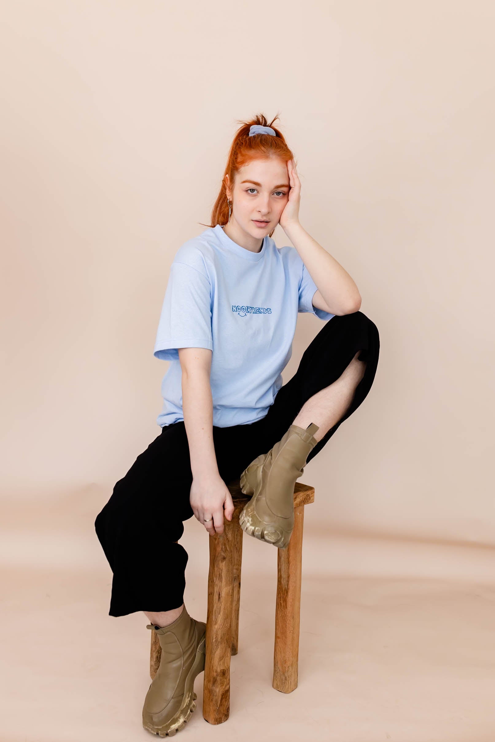 Nooltrends Light Blue Top - Premium  from NOOLTRENDS - Just £36! Shop now at NOOLTRENDS