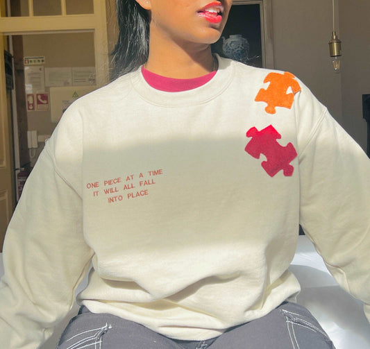 One piece at a time sweatshirt 🧩 - Premium  from NOOLTRENDS - Just £52.99! Shop now at NOOLTRENDS