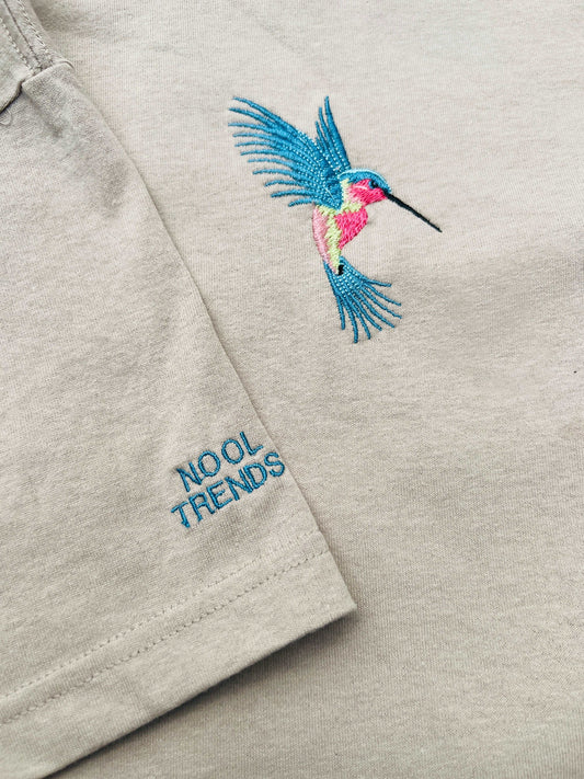 Humming Bird Embroidered T-shirt - Premium  from NOOLTRENDS - Just £34.99! Shop now at NOOLTRENDS